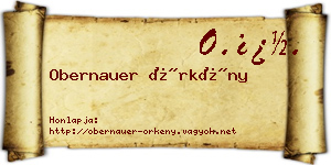 Obernauer Örkény névjegykártya
